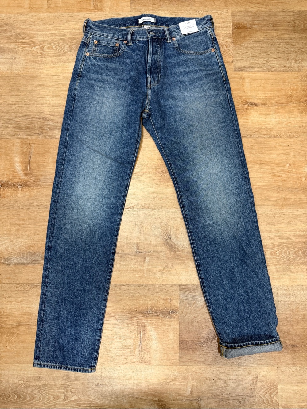 Madewell The Slim straight jean ( rigid ) 31 x 32